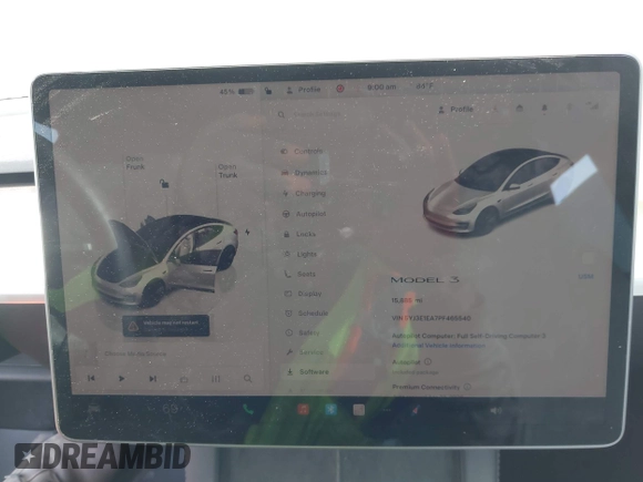 2023 Tesla Model 3 z VIN 5YJ3E1EA7PF465540, wystawiony jako IAAI lot #42261848 z przebiegiem 15 885 mil mil oraz . Historia ofert i sprzedaży dostępna na DreamBid. Obrazek 18.