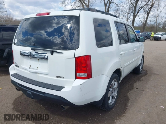 2012 Honda Pilot EX-L with VIN 5FNYF4H54CB057249, listed as a IAAI auction lot 41876322 with 180,641 mi miles and . Bid and sale history available at DreamBid. Image 4.