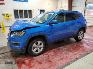 2021 Jeep Compass Latitude with VIN 3C4NJDBB0MT539879, listed as a Copart auction lot 57964125 with 43,246 mi miles and Salvage title. Bid and sale history available at DreamBid. Image 1.