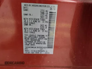 2017 Nissan Pathfinder SL with VIN 5N1DR2MM1HC609569, listed as a Copart auction lot 53081315 with 100,912 mi miles and Salvage Title. Bid and sale history available at carsss.com. Image 14.