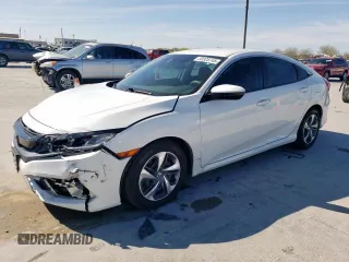 2019 Honda Civic Sedan LX with VIN 2HGFC2F68KH606218, listed as a Copart auction lot 50328745 with 74,750 mi miles and Salvage Title. Bid and sale history available at carsss.com. Image 1.