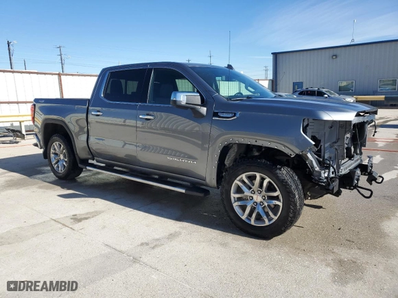 2022 GMC Sierra 1500 SLT with VIN 1GTU9DED6NZ208526, listed as a Copart auction lot 87836935 with 50,864 mi miles and Salvage Title. Bid and sale history available at carsss.com. Image 4.