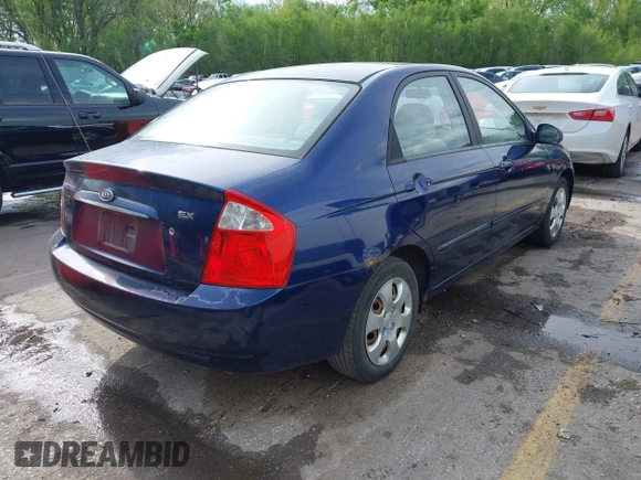 2006 Kia Spectra EX with VIN KNAFE122965293874, listed as a IAAI auction lot 42111219 with 241,644 mi miles. Bid and sale history available at carsss.com. Image 4.