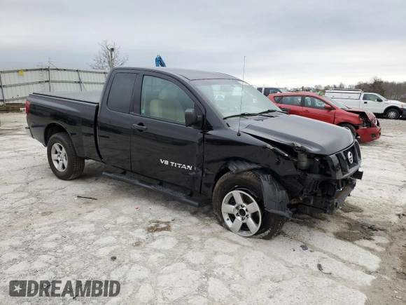 2008 Nissan Titan XE with VIN 1N6BA06C68N343849, listed as a Copart auction lot 81583294 with 84,448 mi miles and Salvage title. Bid and sale history available at DreamBid. Image 4.