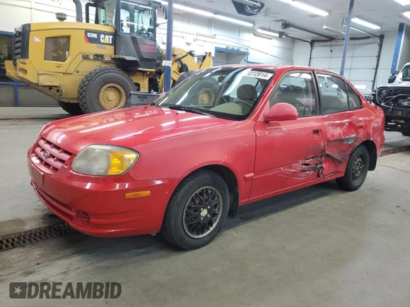 2005 Hyundai Accent GLS with VIN KMHCG45C05U661607, listed as a Copart auction lot 71812814 with 238,630 mi miles and Salvage Title. Bid and sale history available at carsss.com. Image 1.