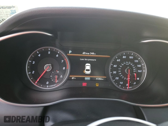 2019 Genesis G70 2.0T Advanced with VIN KMTG34LA9KU027051, listed as a Copart auction lot 71967634 with 41,356 mi miles and Salvage Title. Bid and sale history available at carsss.com. Image 9.