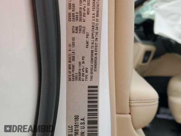 2021 Jeep Grand Cherokee Limited with VIN 1C4RJKBG7M8181180, listed as a Copart auction lot 50968715 with 55,465 mi miles and Salvage title. Bid and sale history available at DreamBid. Image 15.