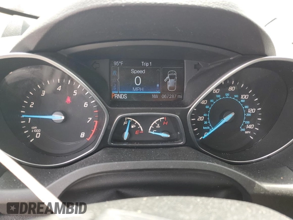 2015 Ford Escape Titanium with VIN 1FMCU0JX5FUC90567, listed as a Copart auction lot 60340775 with 67,287 mi miles and Salvage title. Bid and sale history available at DreamBid. Image 9.