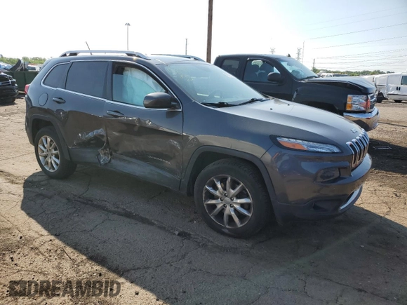 2014 Jeep Cherokee Limited with VIN 1C4PJMDB2EW215897, listed as a Copart auction lot 59576765 with 107,071 mi miles and Salvage title. Bid and sale history available at DreamBid. Image 4.