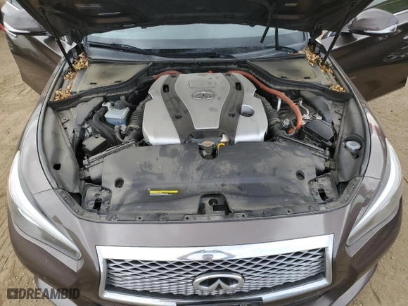 2014 Infiniti Q50 Hybrid Premium with VIN JN1AV7AR0EM703631, listed as a Copart auction lot 50607195 with 133,262 mi miles and Salvage Title. Bid and sale history available at carsss.com. Image 11.