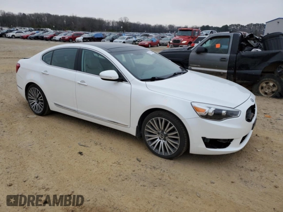 2014 Kia Cadenza Premium with VIN KNALN4D76E5127579, listed as a Copart auction lot 87118594 with 74,621 mi miles and Clean Title. Bid and sale history available at carsss.com. Image 4.