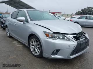 2014 Lexus CT 200h Hybrid with VIN JTHKD5BH0E2173721, listed as a IAAI auction lot 41798469 with 124,337 mi miles. Bid and sale history available at carsss.com. Image 1.