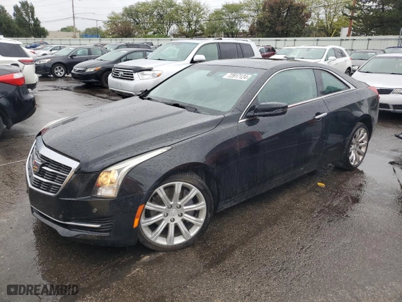 2015 Cadillac ATS Coupe Standard AWD with VIN 1G6AG1RX8F0117231, listed as a Copart auction lot 72817124 with 78,640 mi miles and Salvage Title. Bid and sale history available at carsss.com. Image 1.