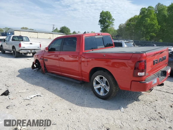 2018 Ram 1500 Night with VIN 1C6RR7MT7JS203829, listed as a Copart auction lot 53654095 with 0 mi miles and Salvage Title. Bid and sale history available at carsss.com. Image 2.