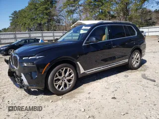 2023 BMW X7 xDrive40i with VIN 5UX23EM09P9P78597, listed as a Copart auction lot 48341645 with 18,542 mi miles and Salvage Title. Bid and sale history available at carsss.com. Image 1.