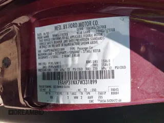 2007 Ford Focus S с VIN 1FAHP31NX7W331899, выставлен на аукционе IAAI как лот 42448423 с пробегом 108 943 миль миль и . История ставок и продаж доступна на DreamBid. Изображение 9.