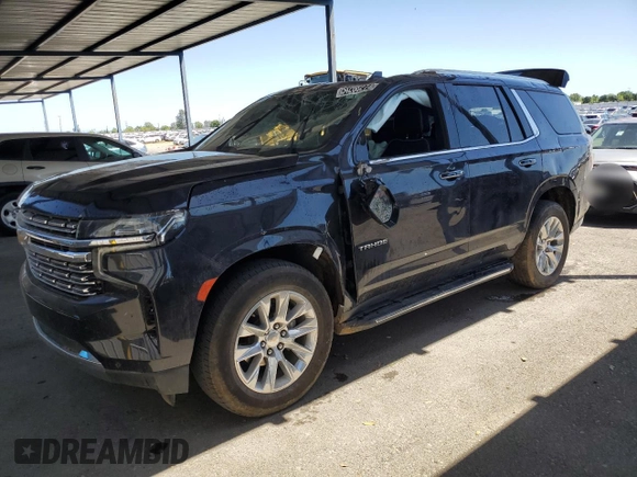 2023 Chevrolet Tahoe Premier with VIN 1GNSCSKD8PR322118, listed as a Copart auction lot 54268274 with 9,627 mi miles and Non Repairable. Bid and sale history available at carsss.com. Image 1.
