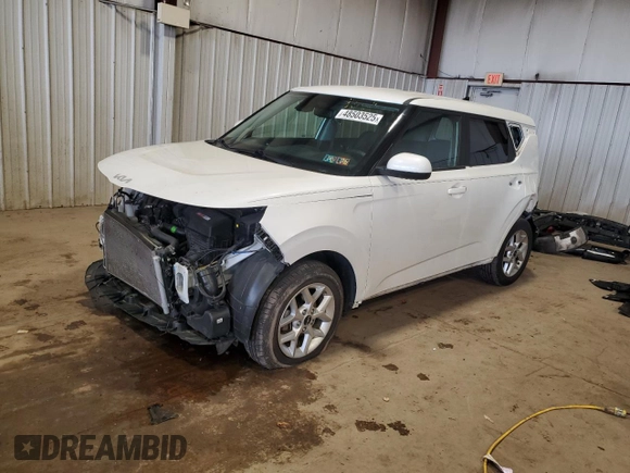 2022 Kia Soul LX with VIN KNDJ23AU6N7158570, listed as a Copart auction lot 48503525 with 57,199 mi miles and Salvage Title. Bid and sale history available at DreamBid. Image 1.