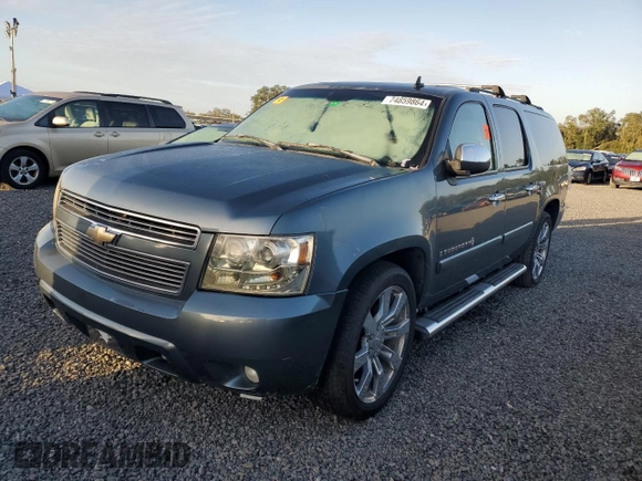 2008 Chevrolet Suburban Commercial with VIN 1GNFC16038R176103, listed as a Copart auction lot 74859864 with 216,226 mi miles and Salvage Title. Bid and sale history available at carsss.com. Image 1.