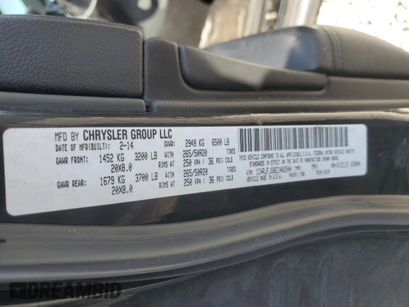 2014 Jeep Grand Cherokee Summit with VIN 1C4RJFJG8EC402504, listed as a Copart auction lot 52955035 with 190,078 mi miles and Clean title. Bid and sale history available at DreamBid. Image 13.