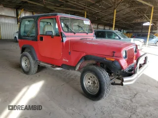 1991 Jeep Wrangler with VIN 2J4FY29S5MJ102367, listed as a Copart auction lot 82873294 with 71,908 mi miles and Salvage Title. Bid and sale history available at carsss.com. Image 4.