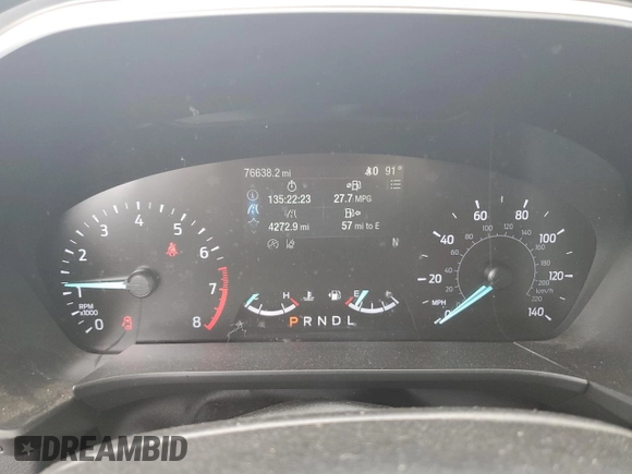 2020 Ford Escape SE with VIN 1FMCU9G61LUB01248, listed as a Copart auction lot 56591795 with 76,638 mi miles and Salvage title. Bid and sale history available at DreamBid. Image 9.