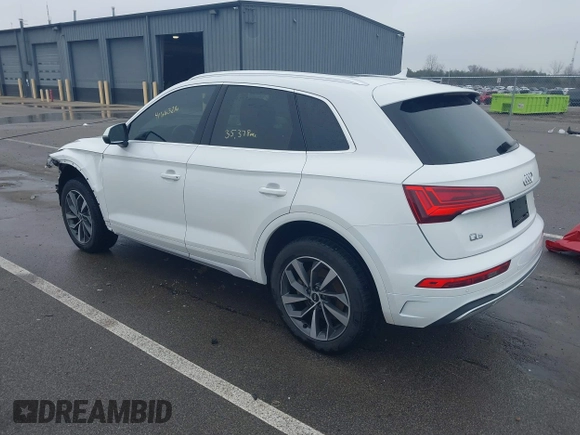 2021 Audi Q5 Premium Plus z VIN WA1BAAFY8M2077292, wystawiony jako IAAI lot #41663216 z przebiegiem 35 378 mil mil oraz . Historia ofert i sprzedaży dostępna na DreamBid. Obrazek 3.