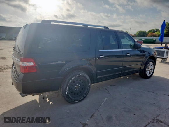 2015 Ford Expedition Max Limited with VIN 1FMJK1KT6FEF47356, listed as a Copart auction lot 65705205 with 186,591 mi miles and Clean title. Bid and sale history available at DreamBid. Image 3.