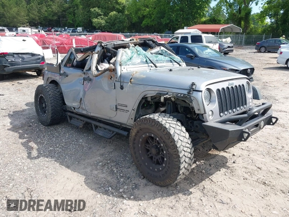 2017 Jeep Wrangler Unlimited Sport with VIN 1C4HJWDG6HL592265, listed as a IAAI auction lot 42335663 with 89,314 mi miles and . Bid and sale history available at DreamBid. Image 1.