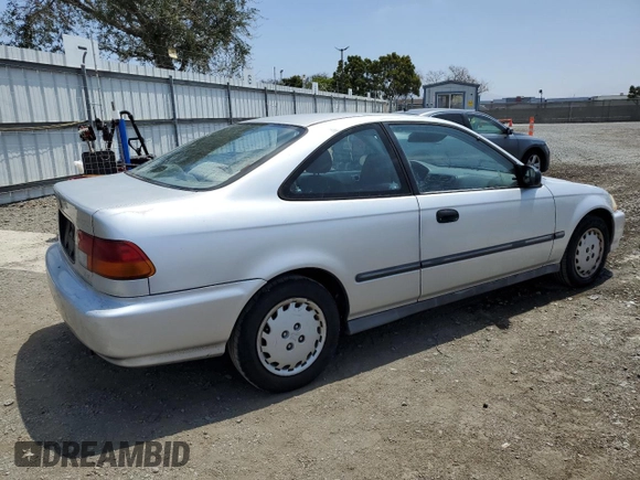 1997 Honda Civic DX with VIN 1HGEJ6128VL021000, listed as a Copart auction lot 56716604 with 152,654 mi miles and Salvage Title. Bid and sale history available at carsss.com. Image 3.