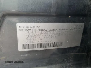 2006 Audi S4 z VIN WAUGL78E06A180465, wystawiony jako Copart lot #86001884 z przebiegiem 180 609 mil mil oraz Szkody całkowita. Historia ofert i sprzedaży dostępna na DreamBid. Obrazek 13.