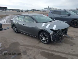 2020 Nissan Maxima SV with VIN 1N4AA6CV9LC370805, listed as a IAAI auction lot 41383206 with 95,539 mi miles. Bid and sale history available at carsss.com. Image 1.