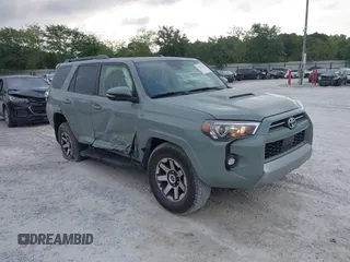 2023 Toyota 4Runner TRD Off Road Premium with VIN JTERU5JR9P6154439, listed as a IAAI auction lot 42313679 with 23,160 mi miles and . Bid and sale history available at DreamBid. Image 1.
