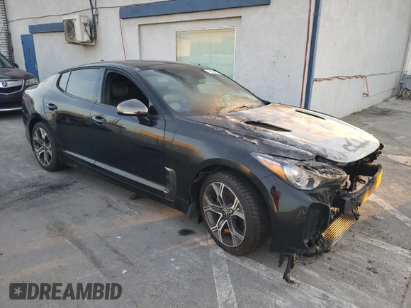 2020 Kia Stinger GT-Line with VIN KNAE15LA5L6076963, listed as a Copart auction lot 79662304 with Not Provided miles and Non Repairable. Bid and sale history available at DreamBid. Image 4.