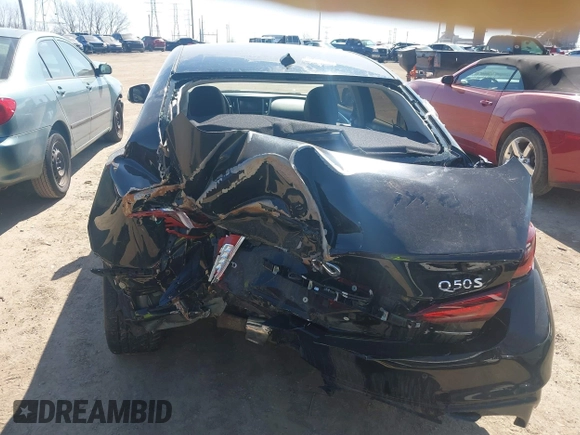 2019 Infiniti Q50 3.0t LUXE with VIN JN1EV7AR6KM591124, listed as a IAAI auction lot 41683686 with 66,529 mi miles. Bid and sale history available at carsss.com. Image 6.