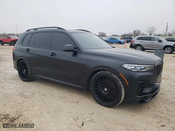 2021 BMW X7 ALPINA XB7 with VIN 5UXCX6C16M9F12347, listed as a Copart auction lot 43182975 with 33,065 mi miles and Salvage Title. Bid and sale history available at carsss.com. Image 4.
