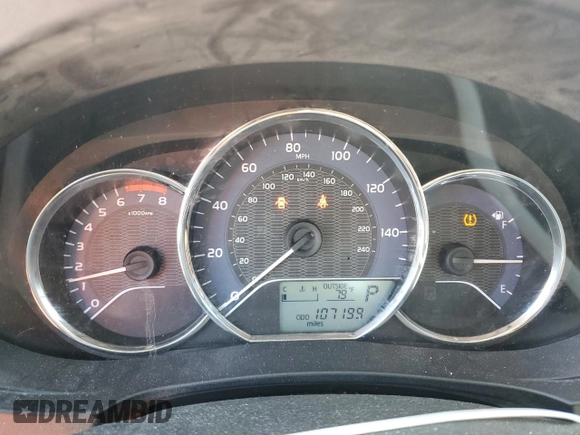 2014 Toyota Corolla L with VIN 2T1BURHE2EC080044, listed as a Copart auction lot 60225945 with 107,199 mi miles and Salvage title. Bid and sale history available at DreamBid. Image 9.