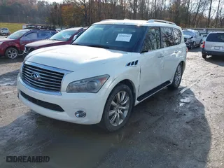 2012 Infiniti QX56 7-passenger with VIN JN8AZ2NE5C9023451, listed as a IAAI auction lot 41045144 with 225741 miles. Bid and sale history available at carsss.com. Image 17.