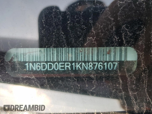2019 Nissan Frontier SV with VIN 1N6DD0ER1KN876107, listed as a Copart auction lot 53159635 with 46,807 mi miles and Salvage title. Bid and sale history available at DreamBid. Image 14.