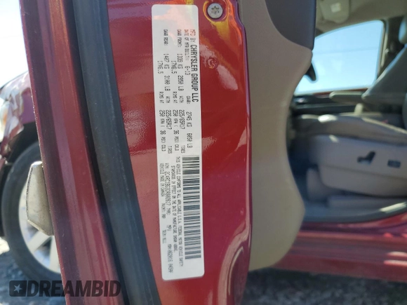 2013 Chrysler Town & Country Touring with VIN 2C4RC1BG3DR802617, listed as a Copart auction lot 48509075 with 181,478 mi miles and Salvage Title. Bid and sale history available at carsss.com. Image 13.