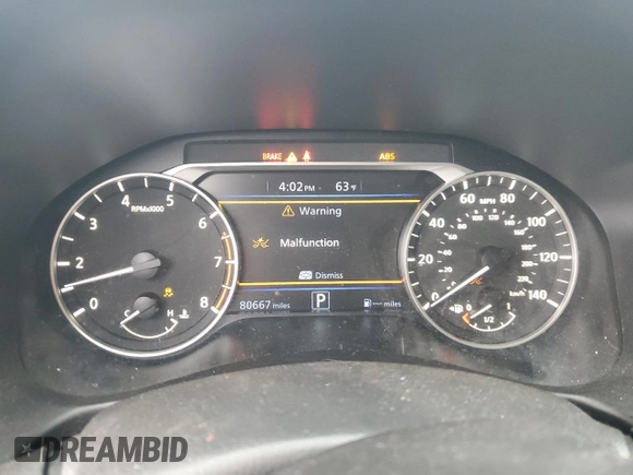 2020 Nissan Altima S with VIN 1N4BL4BV7LC204738, listed as a Copart auction lot 55827275 with 80,667 mi miles and Salvage title. Bid and sale history available at DreamBid. Image 9.