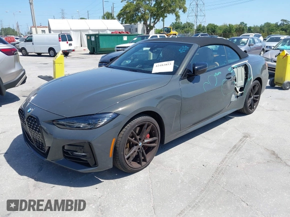 2024 BMW 4 Series 430i xDrive with VIN WBA43AT02RCR23583, listed as a IAAI auction lot 42182853 with 11,885 mi miles and . Bid and sale history available at DreamBid. Image 17.