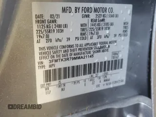 2021 Ford Mustang Mach-E Premium с VIN 3FMTK3R79MMA21145, выставлен на аукционе Copart как лот 52748285 с пробегом 55 497 миль миль и Списание • Salvage title. История ставок и продаж доступна на DreamBid. Изображение 13.