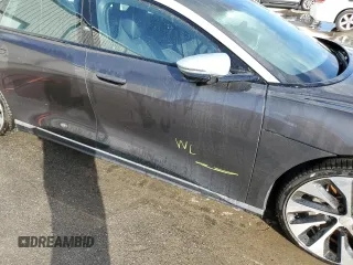 2023 Lucid Air Grand Touring with VIN 50EA1GBA1PA005532, listed as a Copart auction lot 76828684 with 0 mi miles and Non Repairable. Bid and sale history available at carsss.com. Image 12.