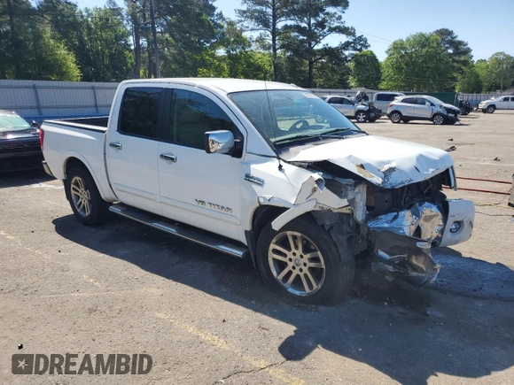 2012 Nissan Titan SV with VIN 1N6BA0ED9CN302103, listed as a Copart auction lot 52678495 with 214,564 mi miles and Salvage title. Bid and sale history available at DreamBid. Image 4.