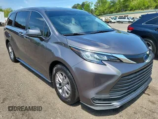 2022 Toyota Sienna LE z VIN 5TDKSKFCXNS070061, wystawiony jako IAAI lot #42294608 z przebiegiem 96 308 mil mil oraz . Historia ofert i sprzedaży dostępna na DreamBid. Obrazek 1.