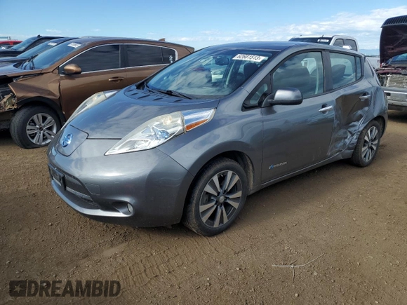 2015 Nissan LEAF SV with VIN 1N4AZ0CP5FC325081, listed as a Copart auction lot 62681513 with 90,329 mi miles. Bid and sale history available at carsss.com. Image 1.
