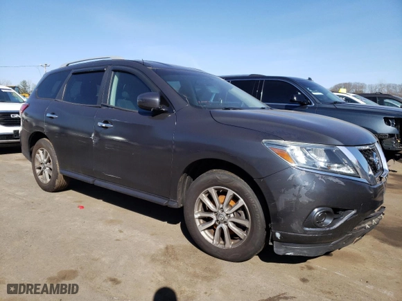 2013 Nissan Pathfinder SL with VIN 5N1AR2MM8DC681799, listed as a Copart auction lot 47590265 with 103,506 mi miles and Salvage Title. Bid and sale history available at carsss.com. Image 4.