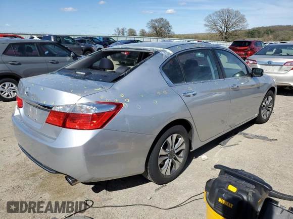 2015 Honda Accord Sedan LX with VIN 1HGCR2F33FA203209, listed as a Copart auction lot 54525595 with 146,464 mi miles and Non Repairable. Bid and sale history available at carsss.com. Image 3.