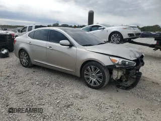 2015 Kia Cadenza Premium with VIN KNALN4D76F5185046, listed as a Copart auction lot 76147324 with 115,402 mi miles and Salvage Title. Bid and sale history available at carsss.com. Image 4.